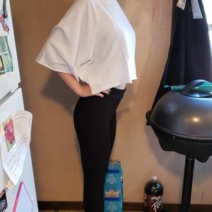 Reversible Terry cloth crop and bling rhinestone l